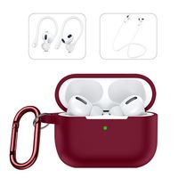 SaharaCase - Case for Apple AirPods Pro 2 (2nd Generation 2022) - Dark Red - Large Front