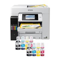 Epson - EcoTank Pro ET-5880 Wireless All-In-One Inkjet Printer with PCL Support - White - Large Front