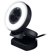 Razer - Kiyo 1920 x 1080 Webcam with Adjustable Ring Light - Black - Large Front