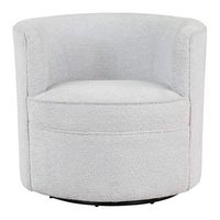 OSP Home Furnishings - Cleo Swivel Chair - Fog - Large Front