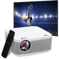 Kodak - FLIK X10  Full HD Multimedia Projector Kit, 1080p Portable Home Theater Bundle with 100” ... - Large Front