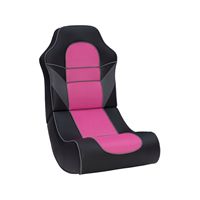 Linon Home Décor - Kendon Faux Leather Rocking Gaming Chair - Black and Pink - Large Front