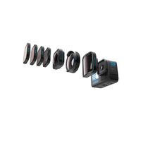 GoPro - HERO13 Black Action Camera + HB-Series Lens Collection - Black - Large Front