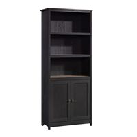 Sauder - Cottage Road Library Bookcase - Black - Large Front