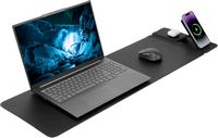 SaharaCase - Universal Desk Mat with Wireless Charging - Black - Large Front
