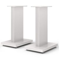 KEF - S3 Floor Stand Pair - White - Large Front