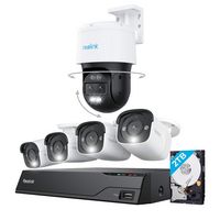 Reolink - 8 - Channel, 4 - Bullet 1 - Pan Tilt Auto Track Camera Indoor/Outdoor 4K+ 12MP PoE 2TB ... - Large Front