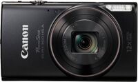 Canon - PowerShot ELPH 360 HS A Full HD Video 20.2-Megapixel Digital Camera - Black - Large Front