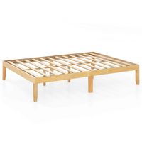 Costway Queen Size Wooden Platform Bed Frame 14