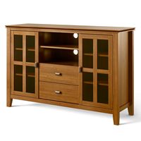 Simpli Home - Artisan SOLID WOOD Tall TV Media Stand in Honey Brown For TVs up to 60 inches - Hon... - Large Front