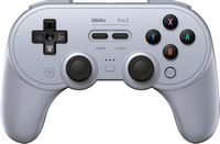 8BitDo - Pro 2 Bluetooth Controller with Hall Effect Joysticks - Gray - Large Front