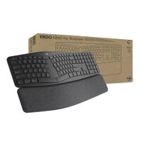 Logitech - ERGO K860 For Business Ergonomic Wireless Scissor Low-Profile Switch Keyboard with Erg... - Large Front