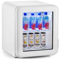 Cooluli - Decor 1.7 cuft Glass Beverage Cooler - White - Large Front