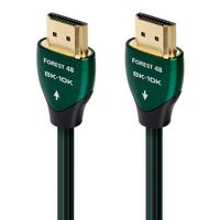 AudioQuest - Forest 48 2.5' 4K-8K-10K 48Gbps In-Wall Rated HDMI Cable - Black with Green Stripes - Large Front