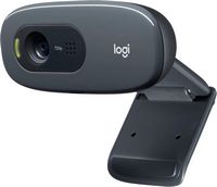 Logitech - C270 720 Webcam with Noise-Reducing Mics - Black - Large Front