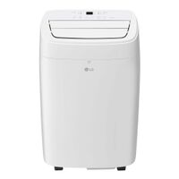 LG - 300 Sq. Ft. Smart Portable Air Conditioner 7,300 BTU - White - Large Front