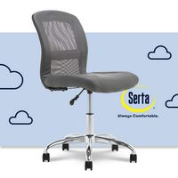 Serta - Essentials Mesh Task Office Chair - Moonrock Gray - Large Front