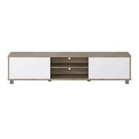 CorLiving - Hollywood Collection TV Stand with Open and Closed Cabinets for Most TVs up to 85