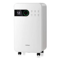 Costway Dehumidifier for Home Basement Portable 32 Pints with Sleep Mode up to 2500 Sq. Ft - White - Large Front
