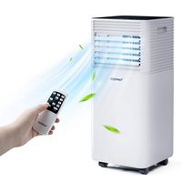 Costway 5000 BTU Portable Air Conditioner Cools up to 230 sq.ft 3-in-1 Air Cooler w/Dehumidifier ... - Large Front