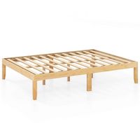 Costway Full Size Wooden Platform Bed Frame 14