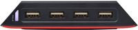 PowerA 4-Port Hi-Speed USB Hub for Nintendo Switch - Black - Large Front