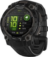 Garmin - Instinct  3 GPS Smartwatch 45 mm AMOLED - Black with Black Band - Large Front