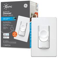 Cync - Smart Dimmer Switch, No Neutral Wire Required, Bluetooth and 2.4GHz Wifi - White - Large Front