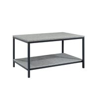 Sauder - North Avenue Concrete Coffee Table - Gray/Black - Large Front