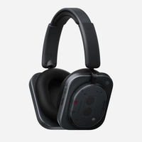 Nothing - Headphone (1) Wireless Over-Ear Bluetooth Headphones - Black - Large Front