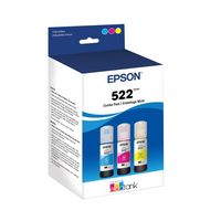 Epson - EcoTank 522 3-Pack Ink Bottles - Cyan/Magenta/Yellow - Large Front