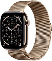 Apple Watch Series 11 (GPS+Cellular) 46mm Titanium Case with Gold Milanese Loop - S/M - Gold - (2... - Large Front