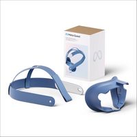 Meta - Quest 3 Facial Interface & Head Strap - Elemental Blue - Large Front