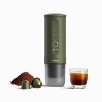 Outin - Nano Portable Electric Espresso Machine Single Serve Coffee Maker - Forest Green - Large Front