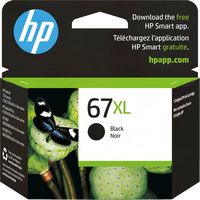 HP - 67XL High-Yield Ink Cartridge - Black - Large Front