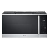 LG - 1.8 Cu. Ft. Over The Range Smart Microwave with Sensor Cooking and EasyClean - Printproof St... - Large Front