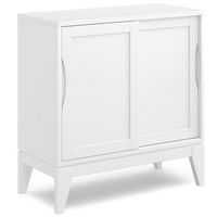 Simpli Home - Harper Low Storage Cabinet - White - Large Front