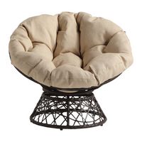 OSP Home Furnishings - Papasan Chair - Cream - Large Front