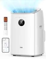 Dreo - 8,000 BTU 3-in-1 Smart Air Conditioner with Drainage-free Cooling - White - Large Front