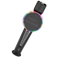 Singing Machine - Party Machine Mic - Black - Large Front
