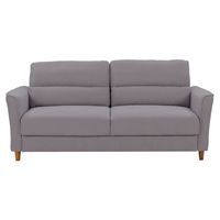 CorLiving - Georgia 3-Seat Fabric Upholstered Sofa - Light Grey - Large Front