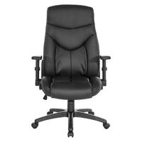 Office Star Products - Exec Bonded Leather Office Chair - Black - Large Front