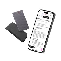 PLAUD - Smart AI Voice/Audio Recorder - Black - Large Front