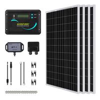 Renogy - 400 Watt Monocrystalline Solar Kit w/ 4 Pcs 100W Solar Panel and 30A PWM Charge Controll... - Large Front