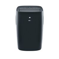 LG - 400 Sq. Ft. Smart Portable Air Conditioner - Black - Large Front