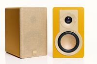 DALI - Kupid Designer Bookshelf Speakers - Golden Yellow - Large Front