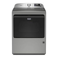 Maytag - 7.4 Cu. Ft. Smart Gas Dryer with Extra Power - Classic Silver - Large Front