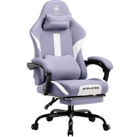GTPlayer - GT905 Adjustable Gaming Chair with Breathable Fabric - Purple - Large Front