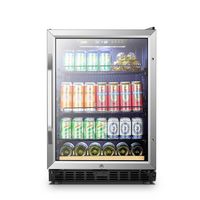 Lanbo - 110 Can 6 Bottle Beverage Refrigerator with Precision Temperature Controls and LED Interi... - Large Front