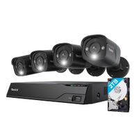 Reolink - Advantage 8-Channel, 4 - Bullet Camera Indoor/Outdoor 4K 8MP PoE 2TB NVR Security Surve... - Large Front